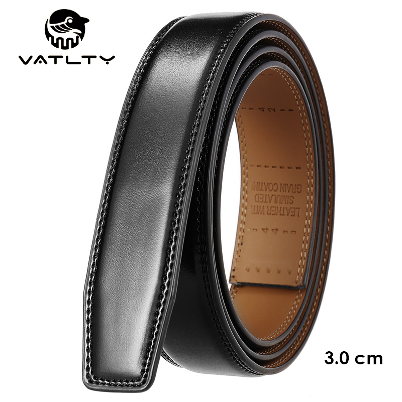 Corset Waist Cinch - VATLTY ใหม่ 3.0 ซม.เข็มขัดหนังแท้ผู้ชายไม่มีหัวเข็มขัด Cowhide ธรรมชาติไม่มีรูพรุนเข็มขัดกางเกงสีน้ําตาลเข็มขัด