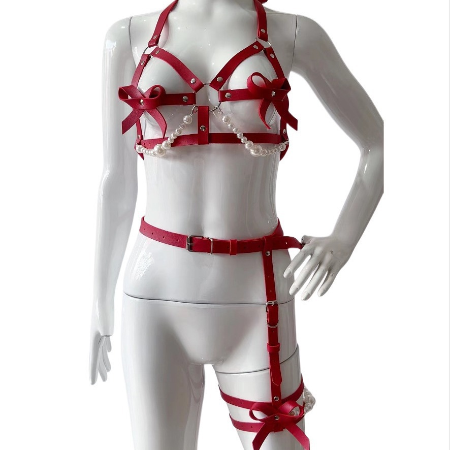 Garter Belt Set - เซ็กซี่หนังสายรัดผู้หญิงชุดเข็มขัด Punk สายคล้องขาแน่น Garter Goth อุปกรณ์เสริม