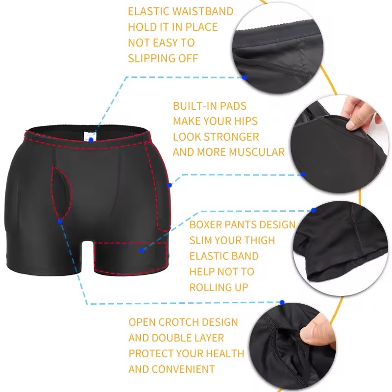 ผู้ชายเบาะสะโพก Enhancer Booty - Boyshort Underwear บทวิจารณ์และราคา