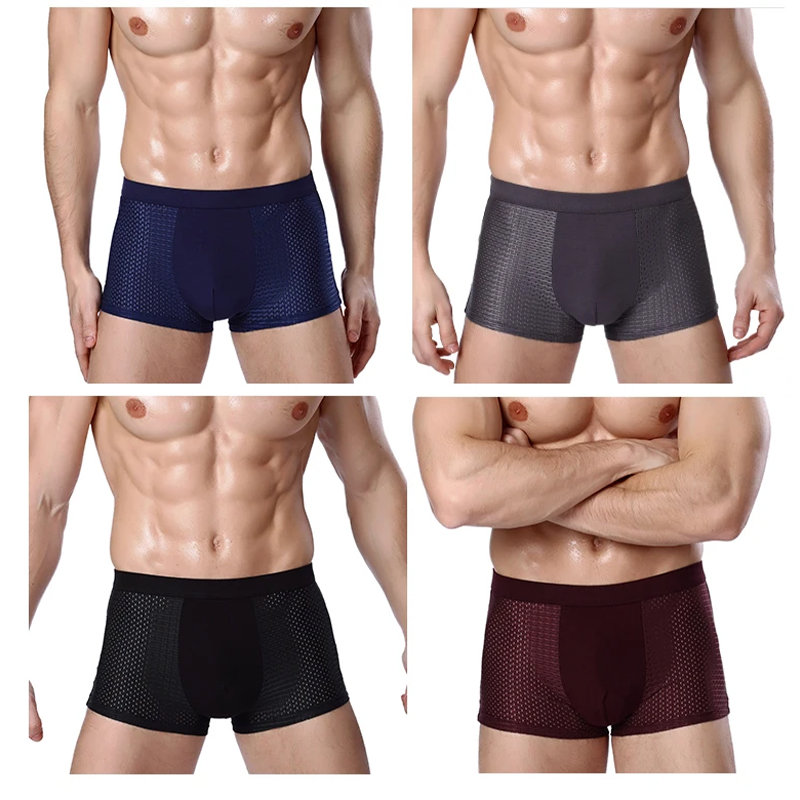L-8XL Plus Banboo Fiber Men ชุ - Boyshort Underwear บทวิจารณ์และราคา